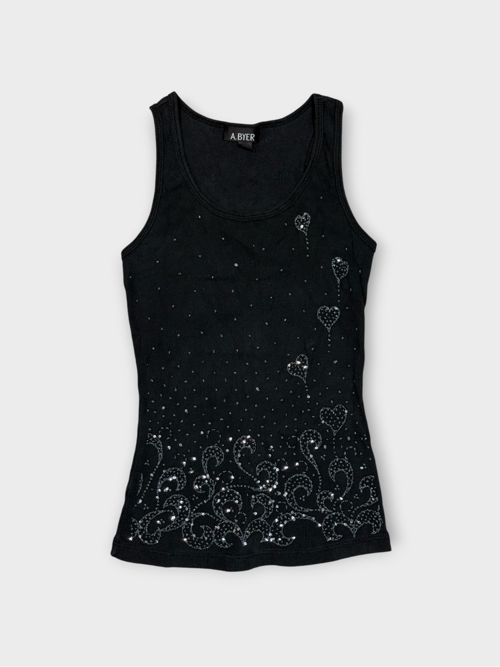 Black Rhinestone Tank | A.Byer